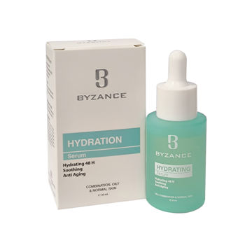 سرم آبرسان بیزانس حاوی هیالورونیک اسید مناسب برای پوست معمولی و چرب